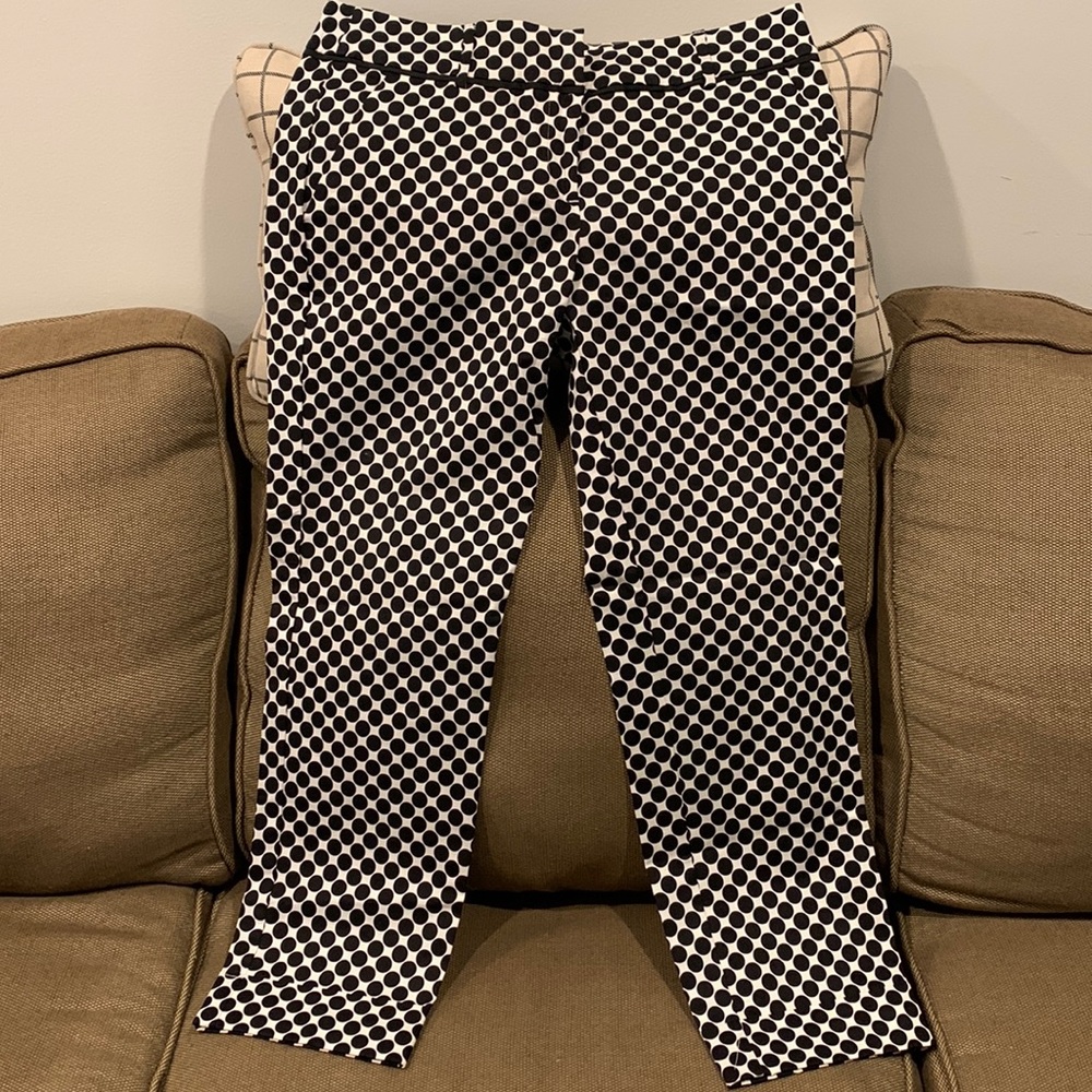 NY& Co black polka dot cropped pants